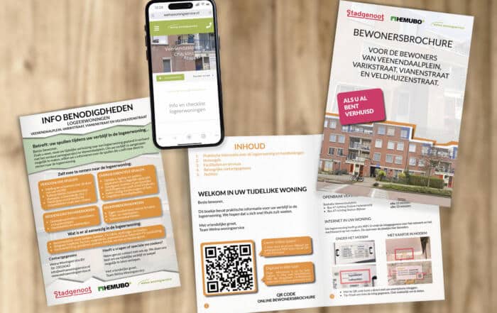 De brochure en online media